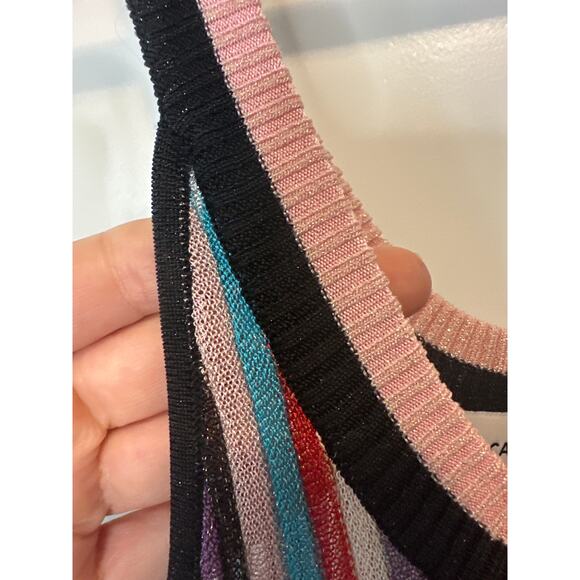 Rebecca Vallance NWT Metallic Stripe Knit Maxi Dress Size Medium - Picture 7 of 12